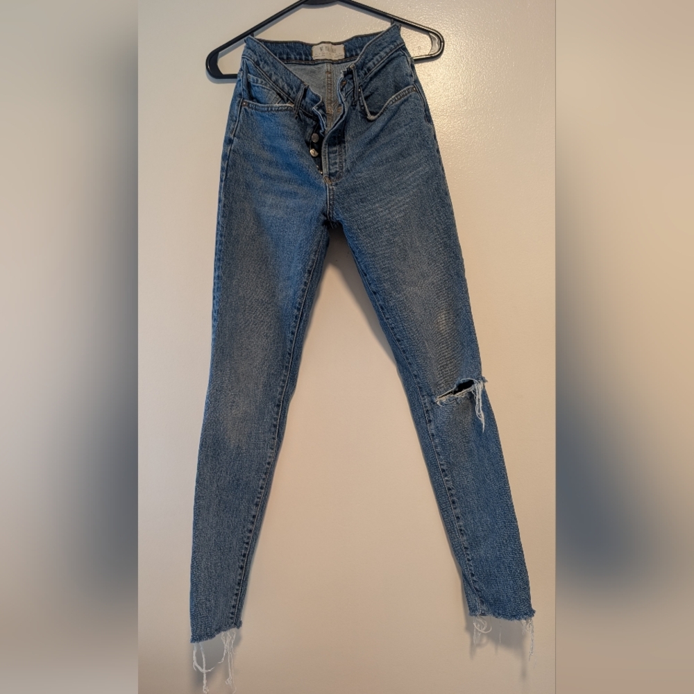 Free People High Rise Blue Jeans